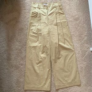 OAK + FORT Tan Wide Leg Pants